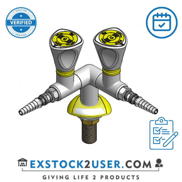 FAR MDS 2-way gastap, 90° with quick release coupling