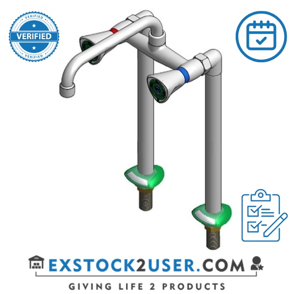 FAR MDS mixer tap with u-spout on double column