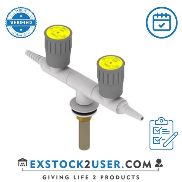 FAR 2-way 180° bench mounted gastap, low column 10-12011.2L