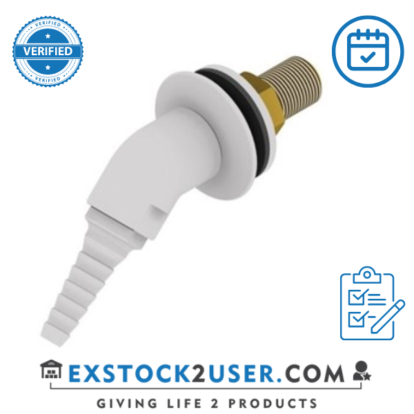 FAR wall mounted outlet for gas and technical gases, 45° 10-13324.2