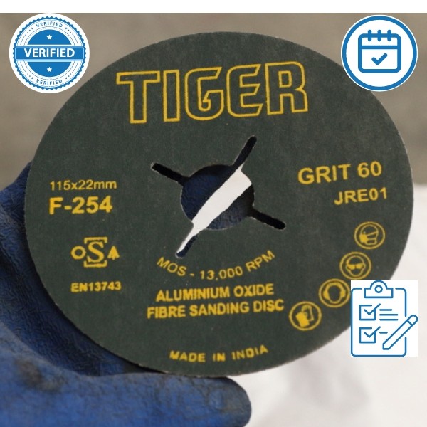 Fiber Disc 60Grit For CS - TIGER NORTON (1Box=100Pcs)