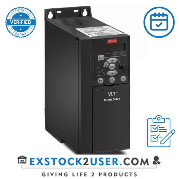 Danfoss, 132F0028, Frequency Converter FC-051P5K5T4E20H3BXCXXXSXXX Power Rating (P5K5) 5.5 KW / 7.5 HP, Three phase, Mains Voltage 4 380 - 480 VAC, Enclosure E20 (E20) IP20 / Chassis