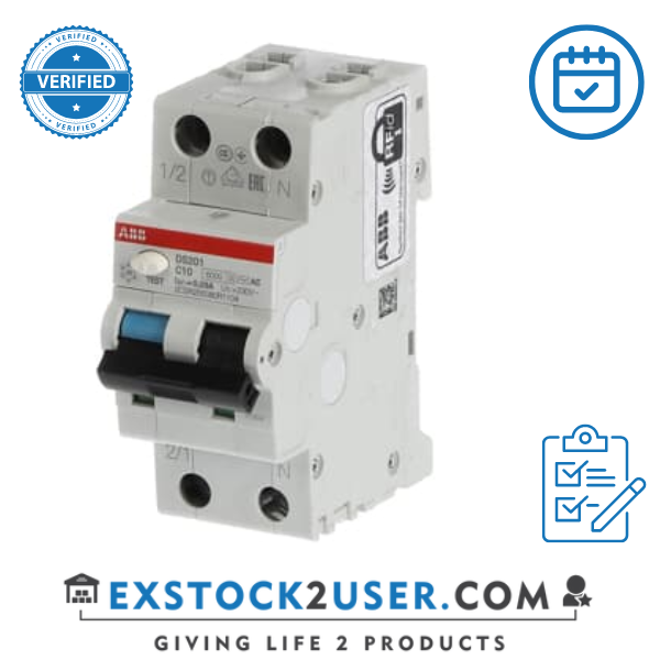 ABB, 2CSR255040R1104 , Circuit Breaker, DS201 Series, 240 V, 10 A, 1 Pole, 0.03 A