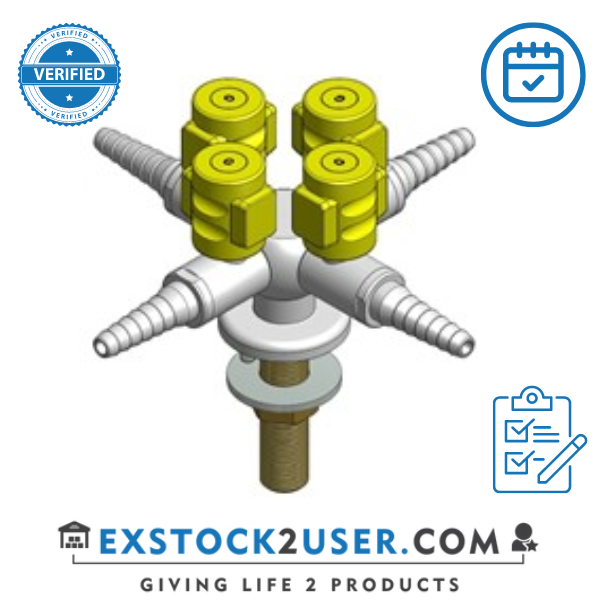 FAR CompactLine 4-way bench mounted gastap with pin