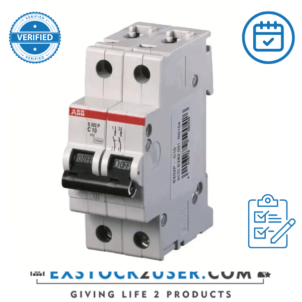 ABB, 2CDS282001R0104, Miniature Circuit Breaker - S200P - 2P - C - 10 ampere