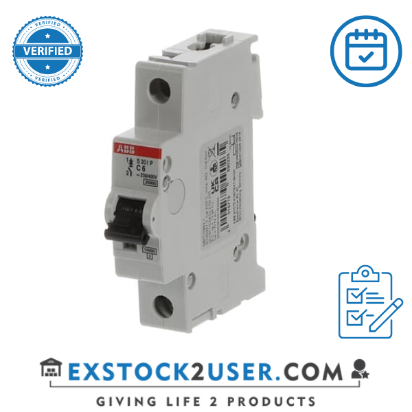 ABB, 2CDS281001R0064, Miniature Circuit Breaker - S200P - 1P - C - 6 ampere
