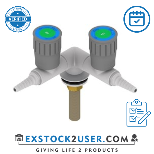 FAR 2-way 90° bench mounted pillar tap, low column 10-13012.1L