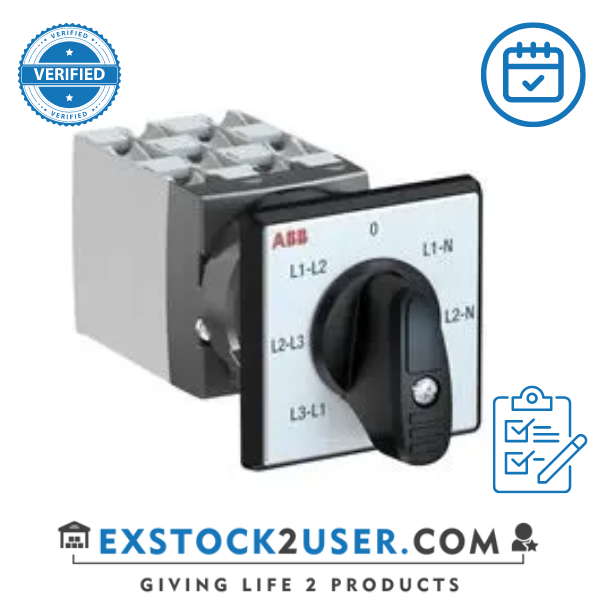 ABB, 1SCA126660R1001, ROTARY CAM SWITCH, 25A, 400VAC, SCREW